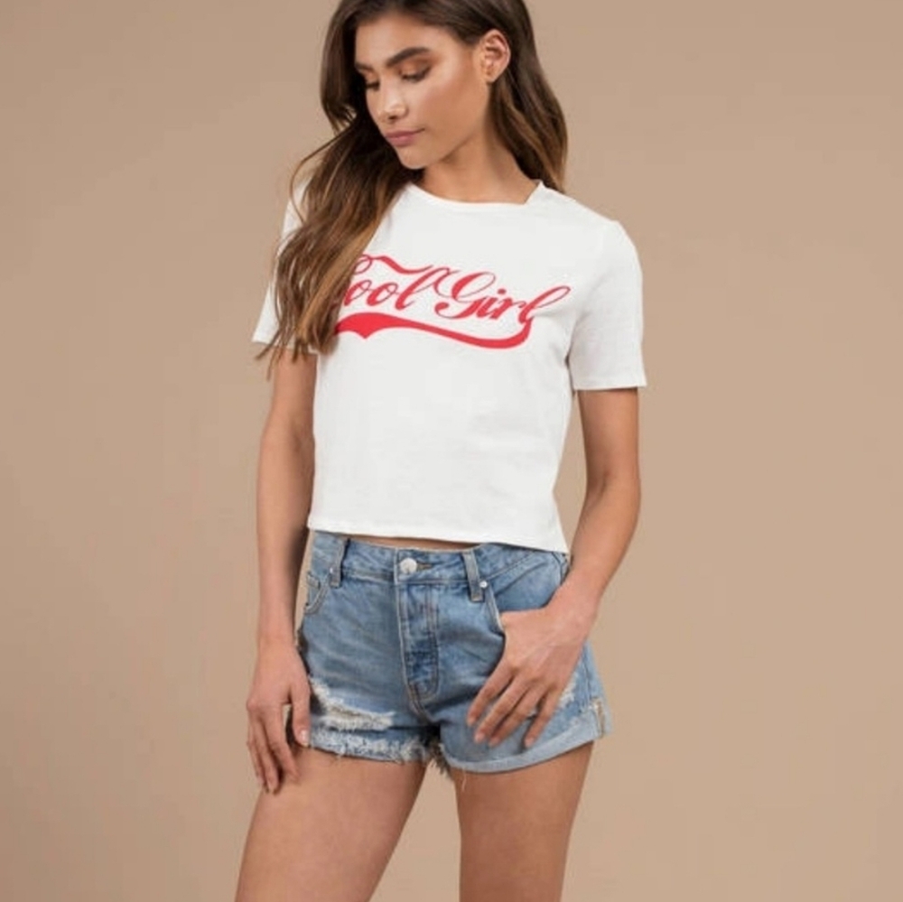 Tobi Mid Rise Ripped Cuffed Denim Shorts 26 - Picture 12 of 13